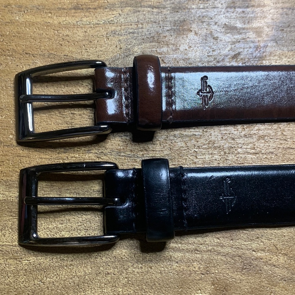 Dockers Leather Belt (38) Brown and Black 1 1/4" Wide